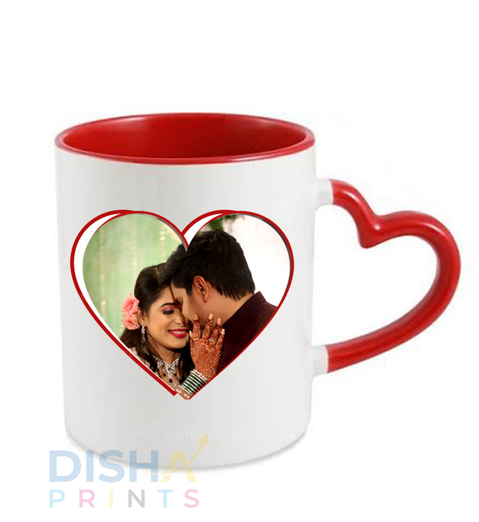 inner color heartshape handle mugs